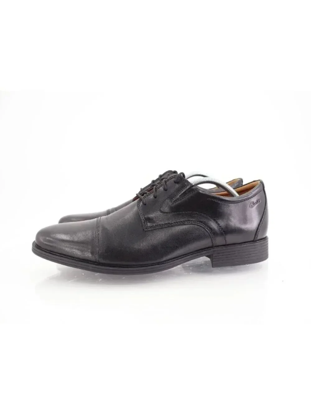 Clarks Men's Whiddon Cap Oxford Size 12M Black Leather Lace Up Dress Shoes
